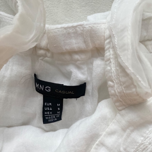 White ruffle tiered mini beachy dress - Picture 7 of 10